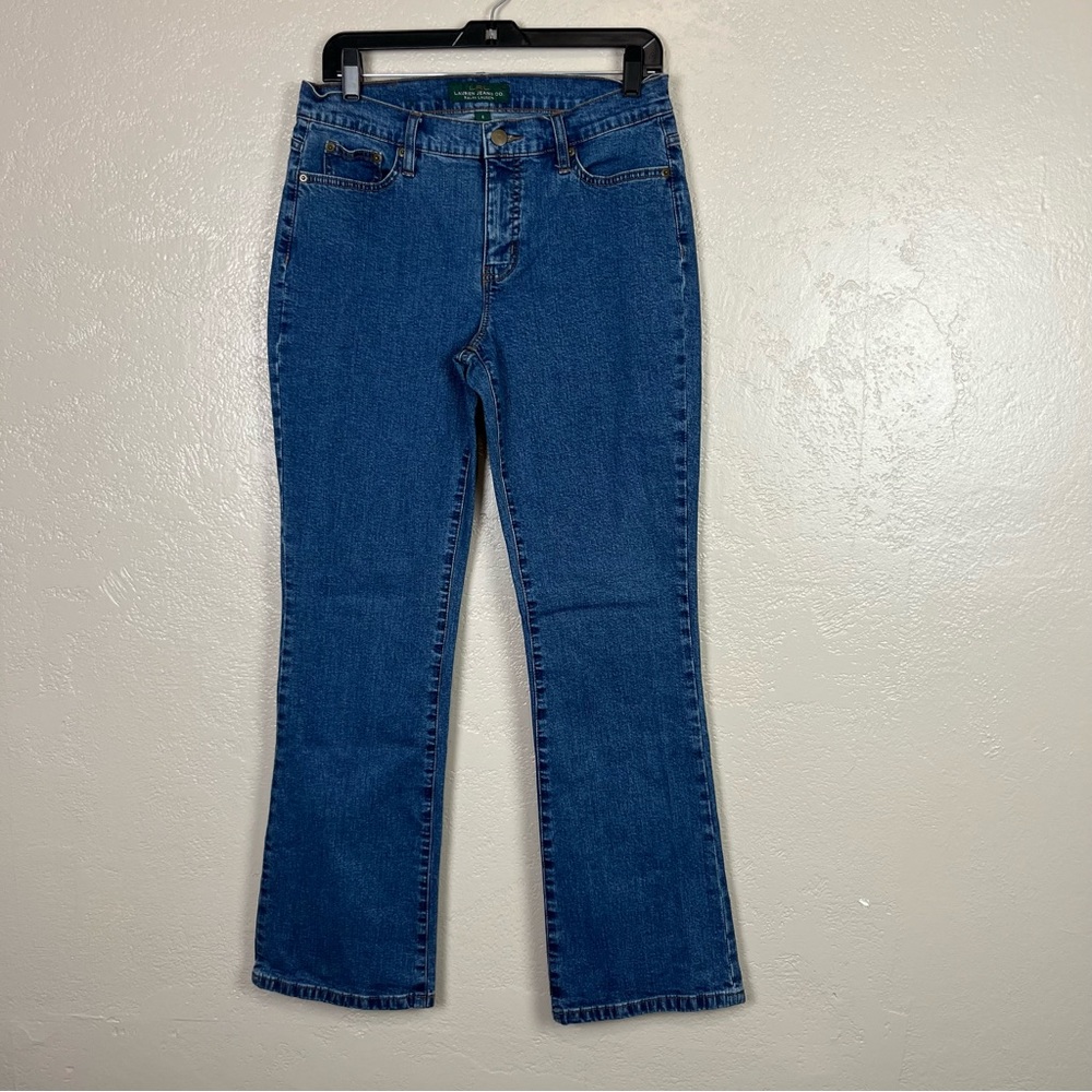 Ralph Lauren Classic‎ Bootcut Jeans Women's  4 Blue Mid Rise Dark Wash Pants